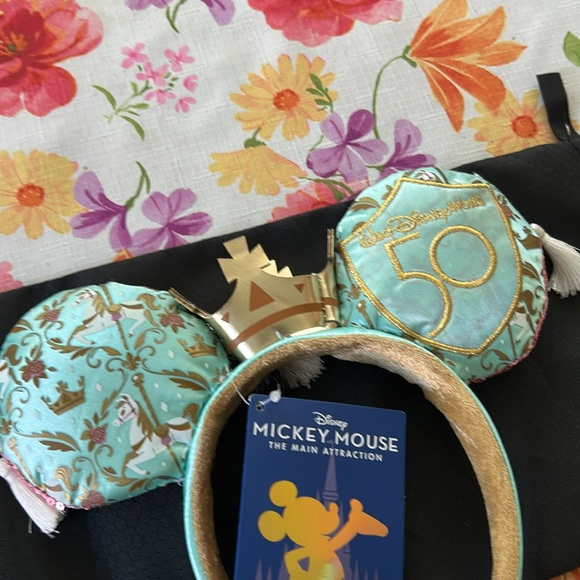 Disney Princess Sequin Ears Headband - Pink and Teal 50th anniversary - Picture 1 of 10